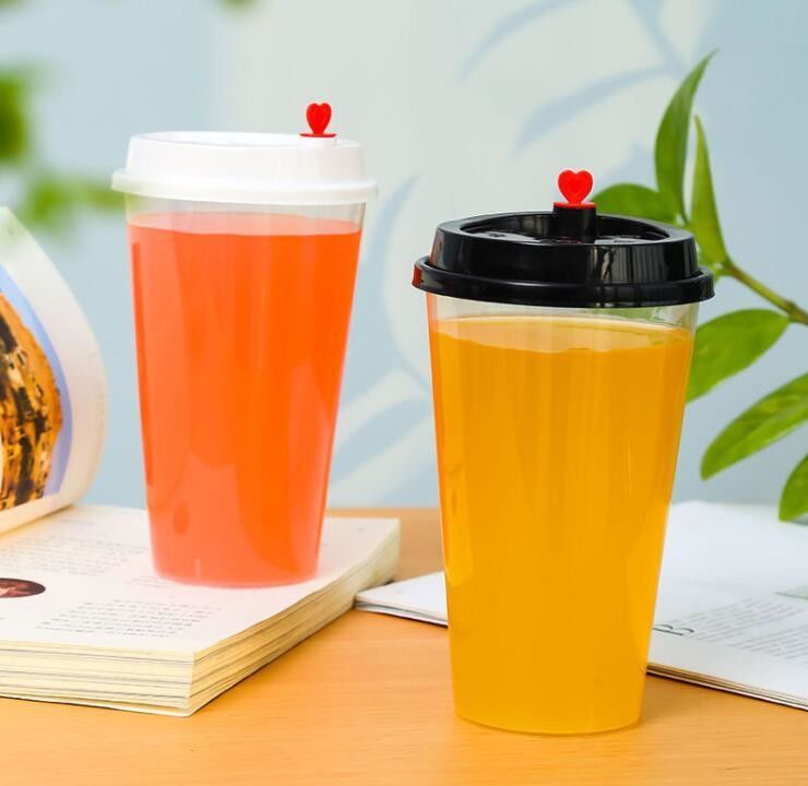 Wegwerfplastikschalen kundenspezifisches Druckvasos 16oz 500ml Milchshake-Juice Teas pp.