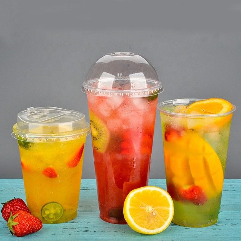 Wegwerfplastikschalen kundenspezifisches Druckvasos 16oz 500ml Milchshake-Juice Teas pp.
