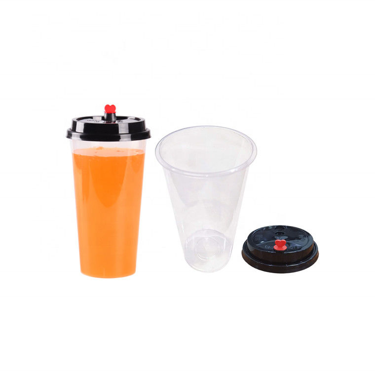 Wegwerfplastikschalen kundenspezifisches Druckvasos 16oz 500ml Milchshake-Juice Teas pp.