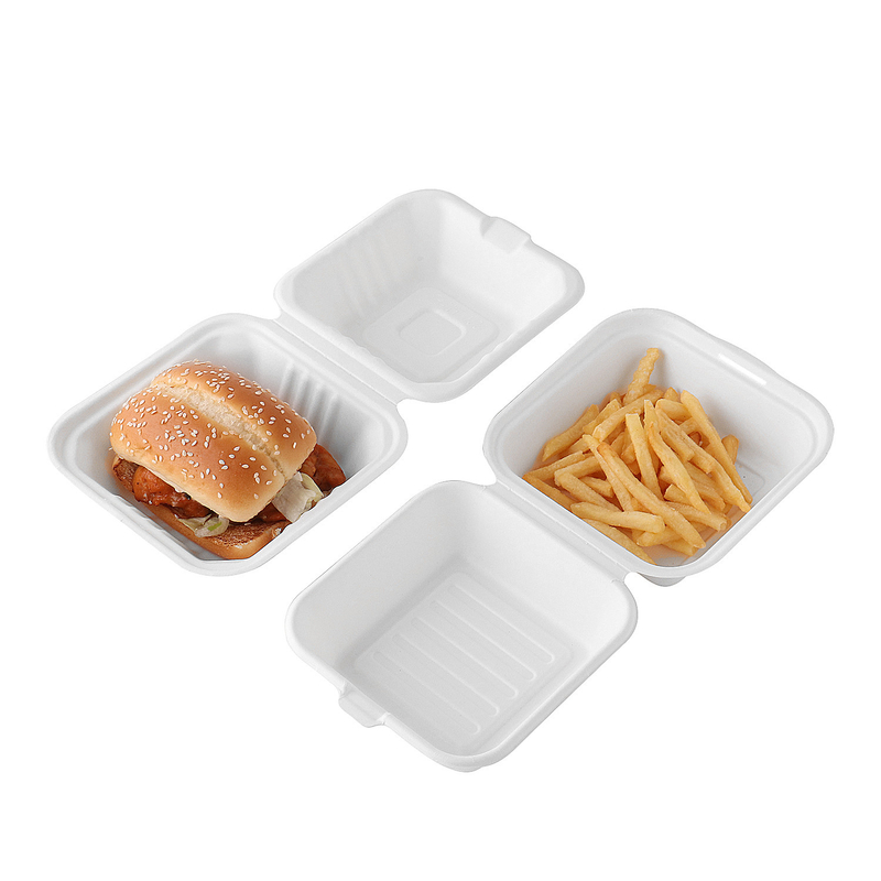 Bereiten Sie nehmen, um zu gehen die Zuckerrohr-Bagasse auf, die biologisch abbaubar ist, wegnehmen den Wegwerf Kasten