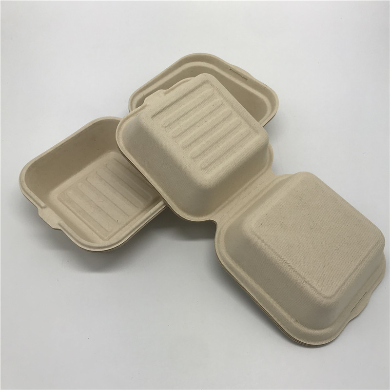 Weizen-Straw Takeaway Food Container Burger-Kasten-biologisch abbaubares Wegwerf