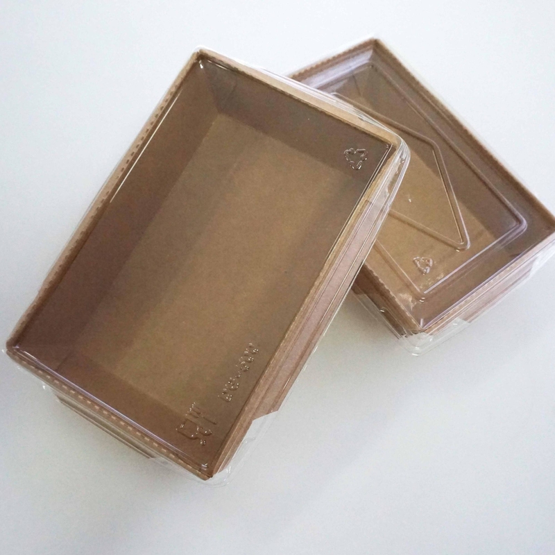 Druckbehälter Delikatessen Lebensmittel mitnehmen Kraftpapier Lunchbox