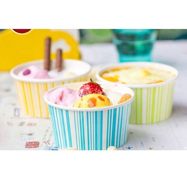 Kraftpapier-Eiscreme-Papier-Schüssel/Schale/Wannen-einzelne Wand
