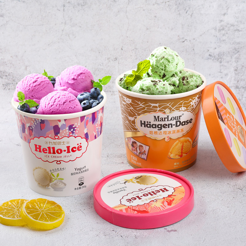 Eiscreme-Wegwerfpapierschale Winkel des Leistungshebels, der das biologisch abbaubare Jogurt-Verpacken beschichtet