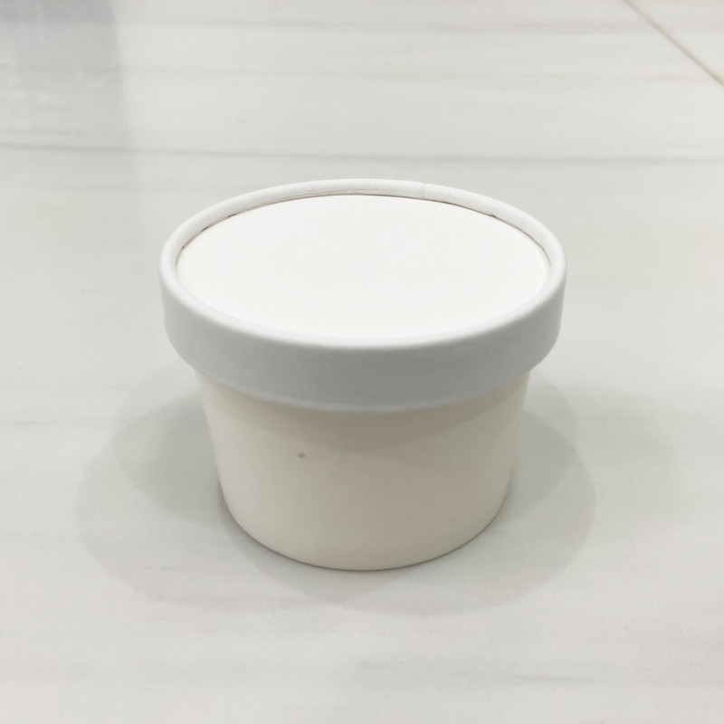 Kundenspezifische Druckpapier-Eisdessert-Schale mit Deckel