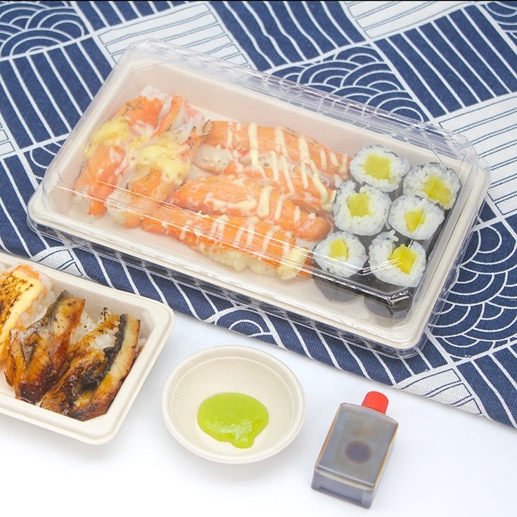 Kuchen-Sushi-Verpackungs-Kasten Eco freundliches biologisch abbaubares kompostierbares
