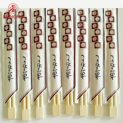 Chinesische Bambusessstäbchen Tensoge für Restaurant, halbe Papierverpackung